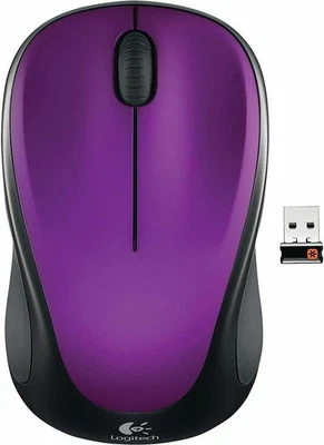 Logitech Wireless Mouse m317 with Unifying Receiver, Vivid Violet 910-005133 NEW - Image 1 of 4