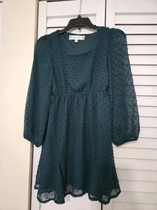 Poppies And Roses Pretty Cute Size 7 Girl Green Dress - Picture 1 of 1
