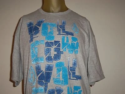VOLCOM GRAY MEN'S GRAPHIC T-SHIRT W/MULTI-COLOR LOGOS size Large - Image 1 of 2