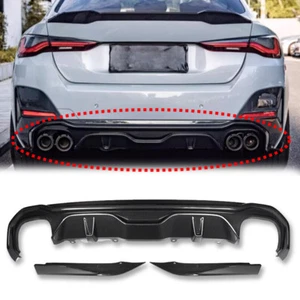 Real Carbon Fiber Rear Bumper Diffuser Lip Spoiler For BMW 4 Series GC G26 21-22 - Picture 1 of 8