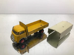LION CAR DAF FRONTSTEER OPEN HEADBOARD TRUCK -YELLOW 1:50 ex rare- GOOD - V103 - Imagen 1 de 12
