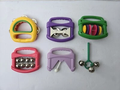 Collection of 6 Handheld Musical Instruments Colorful Baby Toys Vintage - Image 1 of 4