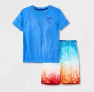 Cat & Jack Boy's 2pc Palm Tie-Dye Pajama Set - Picture 1 of 5