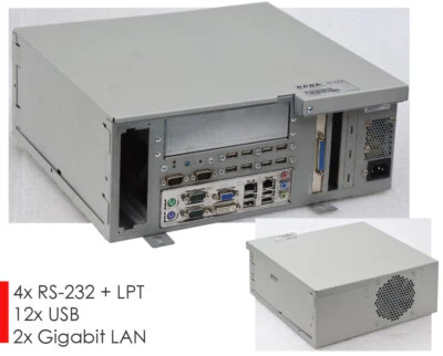 Industrial Computer With 4X RS-232 LPT Parallel 12X USB 2GB RAM With Windows XP - Image 1 of 4