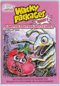 2010 Topps Wacky Packages S6 Limited Edition Artist Proof Sketch #4/4 Kirscht - Picture 1 of 2