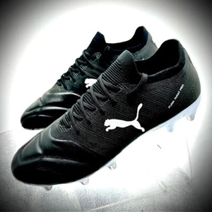 Puma Avant SG Pro Leather Rugby Cleats Black Artic Ice 106714-02 Men's Size 11.5 - Picture 1 of 6