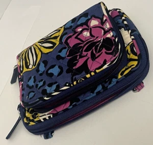 Cartera sin asas Vera Bradley RFID pequeña cremallera alrededor floral - Imagen 1 de 20