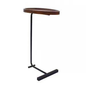 Small Side Table Narrow C Shaped End Table for Sofa Couch and Bed Bedroom - Picture 1 of 24
