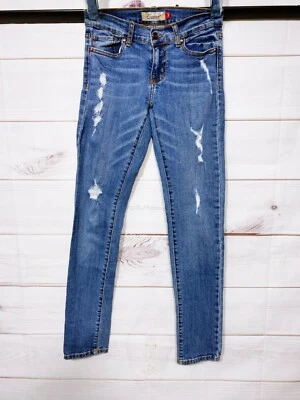 Pantalones de mezclilla ajustados Eunina para mujer talla 3 azul desgastado 5 bolsillos Foto 1 de 4