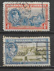 BAHAMAS , GEORGE VI , 1938/46 , SET OF 2 STAMPS ,  PERF, USED