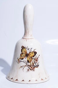 Vintage California Butterfly Flower Bell by TIC USA Souvenir Collectibles 6in - Picture 1 of 6