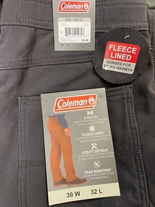 Coleman Men's Pants Fleece Lined Tear Resistant Stretch Utility Pant 30x32 - Picture 1 of 1