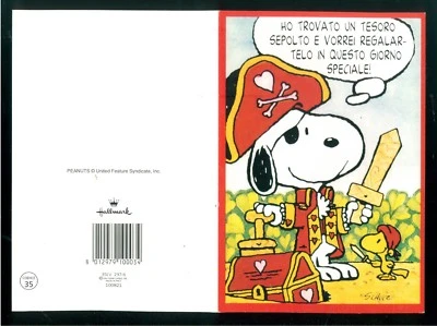 PEANUTS SCHULZ SNOOPY WOODSTOCK BIGLIETTO AUGURI GIFT CARD HALLMARK ANNI '80 - Bild 1 von 2