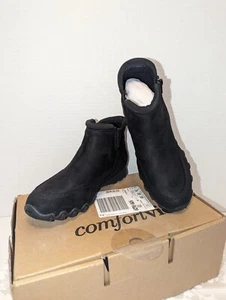 Comfortview Women's Black Ash Zip Up Shootie Size 7-1/2 Wide Width NEW  - Picture 1 of 10