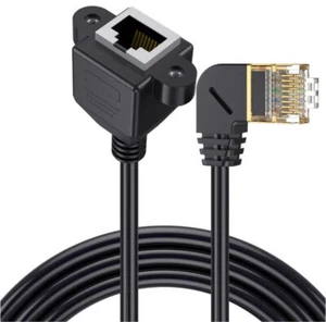 Cable Wonderwires Cat8 RJ45 extensión Ethernet ángulo recto macho a hembra - Imagen 1 de 5