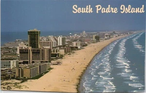 South Padre Island, Texas Luftaufnahme unbestellte Postkarte - Bild 1 von 2