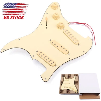 Golpeador Pickup SSS de 3 capas precableado cargado para guitarra eléctrica Strat ST Foto 1 de 4