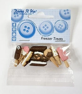 DRESS IT UP Buttons Freezer Treats - Ice Cream Embellishments - Picture 1 of 1