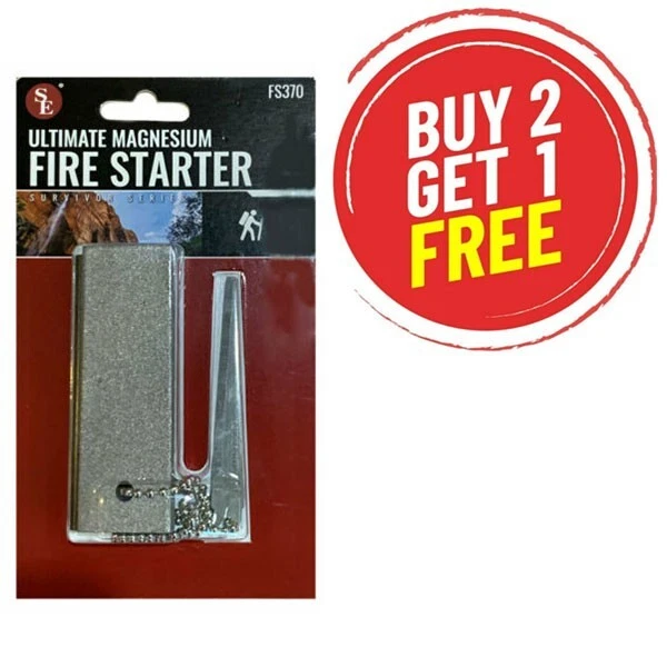 SE FS374 All-Weather Emergency 2 in 1 Fire Starter & Magnesium Fuel Bar