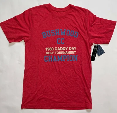 Camiseta Travis Mathew Para Hombre Pequeña Roja Blanca Azul Bushwood CC 1980 CADDY DAY Nueva Foto 1 de 3