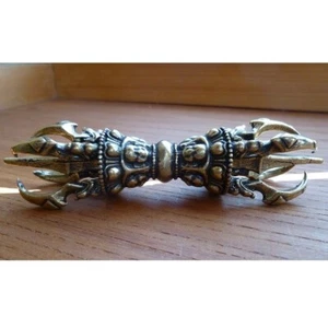 Vajra Kongosho Gokosho Brass Buddhist Five claws Buddhism Oriental art Amulet - Picture 1 of 5