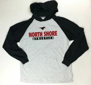 Russell NSSH North Shore Mustangs Training Pullover Hoodie Men's Large Gray Red - Picture 1 of 2