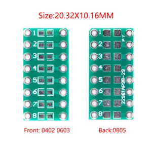 0805 0603 0402 SMD to DIP 2.54mm Adapter Board Capacitor Resistors LED Converter - Picture 1 of 7