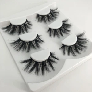 Eye Lashes Extension Natural Long Cross 5D False Eyelashes Soft Mink Hair Sparse - Picture 1 of 12
