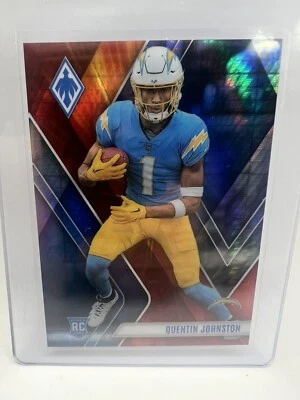 2023 Panini Phoenix Quentin Johnston #107 Rookie FIRE BURST 119/340 - Image 1 of 2