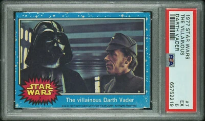 1977 Star Wars Trading Card 7 The Villainous Darth Vader PSA 5 Cert #65752219 - Image 1 of 3