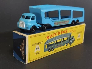 Matchbox Lesney A-2 Accessory Pack Car Transporter Blue NM in D Rare Box - Picture 1 of 14