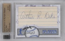 2014 Famous Fabrics Ink Big Apple Baseball Player Cut 1/1 Artie Dede Auto 0b0