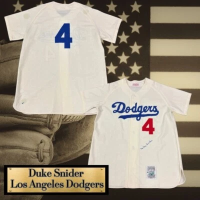 Duke Snider Autographed Los Angeles Dodgers Cooperstown Vintage Jersey - Image 1 of 4