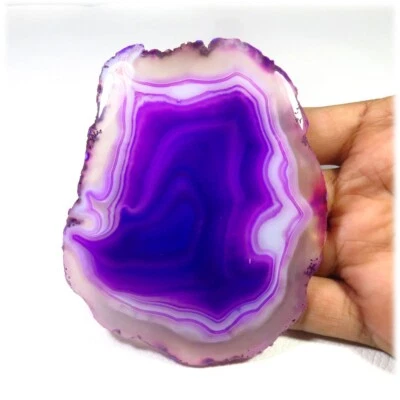 Purple Slice Gemstone 97x76mm Natural Slice Geode Agate Cabochon 406 Cts BS-1159 - Image 1 of 4