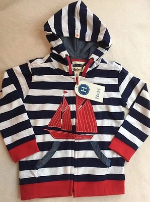 Sudadera náutica Hatley velero con capucha a rayas talla 4 Foto 1 de 4