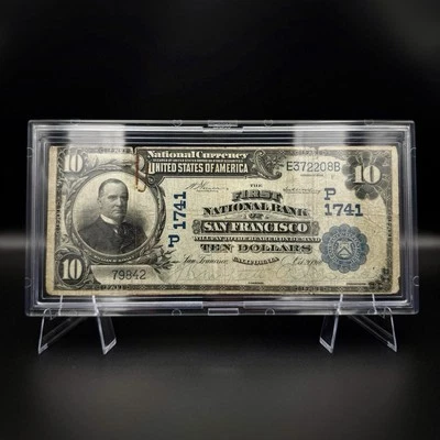 1902 San Francisco California $10 Date Back National Bank Note, Charter 1741 G - Image 1 of 3