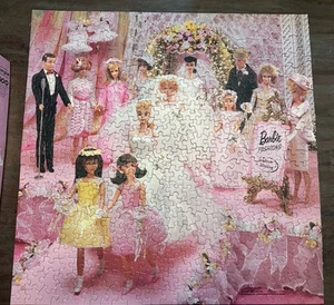 Vintage Mattel Hallmark Springbock 500 Teile Barbie 1996 Puzzle Traumhochzeit rosa - Bild 1 von 8