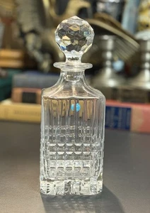 Vintage Tiffany & Co. Kristall 10" Karo Karaffe mit Stopfen Neu mit Etikett nie benutzt - Bild 1 von 6