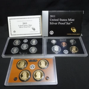 2011 U.S Mint Silver Proof Set Box & COA - Picture 1 of 8