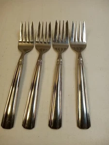Pfaltzgraff Stainless 4 Salad Forks Kenilworth Glossy Flatware Replacement(DL2) - Picture 1 of 7