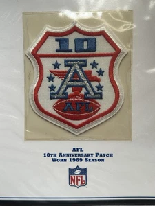 AFL DÉCIMO Parche Willabee Ward Aniversario Parche Colección NFL con Tarjeta Temporada 1969 - Imagen 1 de 3