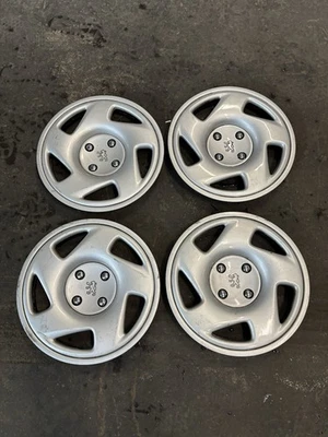 PEUGEOT 106 107 206 207 208 HUBCAPS SET WHEEL TRIMS SET 15 INCH 9616242380 - Image 1 of 4