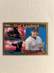 1995 UD COLLECTORS CHOICE BASEBALL GOLD SIGNATURE RBI STAT LEADERS - Picture 1 of 2