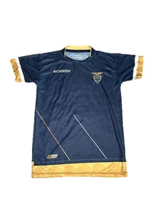 Ecuador National Soccer Team Jersey Navy Blue Slim Fit Youth Large - Picture 1 of 3
