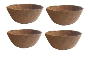 4 Pack 8'' Coco Liners for Planters Round Hanging Basket 8 inch Brown 4 Pack - Picture 1 of 8