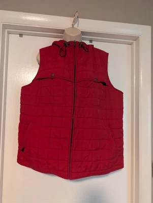 Lauren Ralph Lauren reversible puffer/fleece vest 1X Women's Red/Black hooded - Image 1 of 4