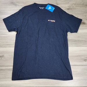 Columbia T-Shirt Men's Large Navy Fish Graphic Short Sleeve New - Picture 1 of 10