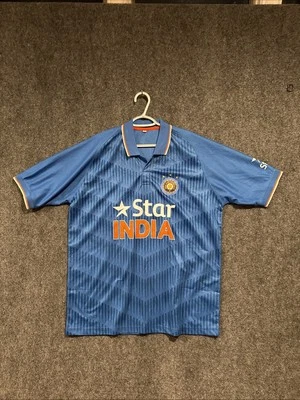Camiseta Vintage Índia Cricket Star Masculina Tamanho 46 Azul - Imagem 1 de 4