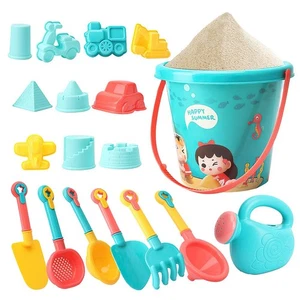 Kids 18PCS Beach Sand Toys Summer Outdoor Play Bucket Shovel Rake & Watering Can - Picture 1 of 8