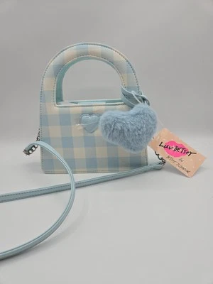 Bolso Bandolera BETSEY JOHNSON Mujer Nuevo con Etiquetas con Asa Superior Patrón a Cuadros  Foto 1 de 4